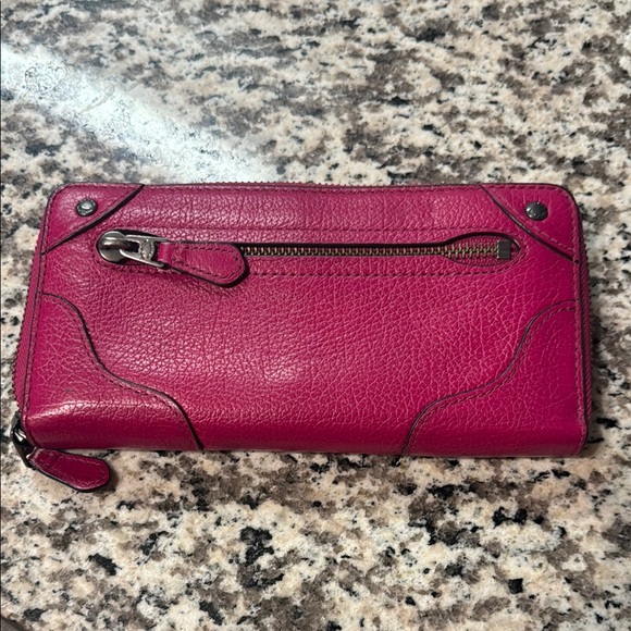 Coach Pink Leather Women's Wallet - Picture 2 of 3